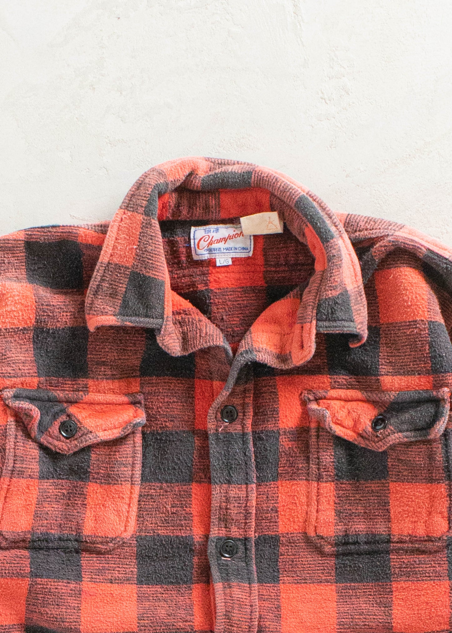 Vintage 1980s Champion Cotton Flannel Shirt Size L/XL