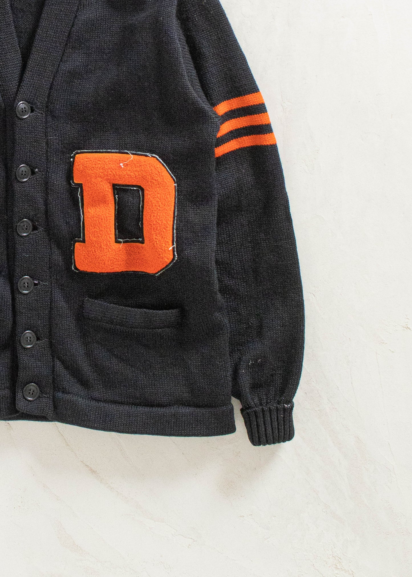 Vintage 1960s Lawlor's Varsity Letterman Wool Cardigan Size S/M