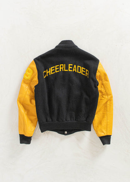 Vintage 1960s Burean Holloway Cheerleader Varsity Letterman Jacket Size XS/S