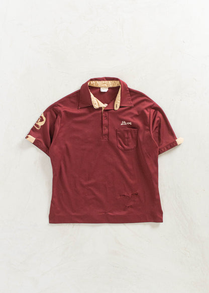 Vintage 1970s King Louie Bowling Polo Shirt Size L/XL