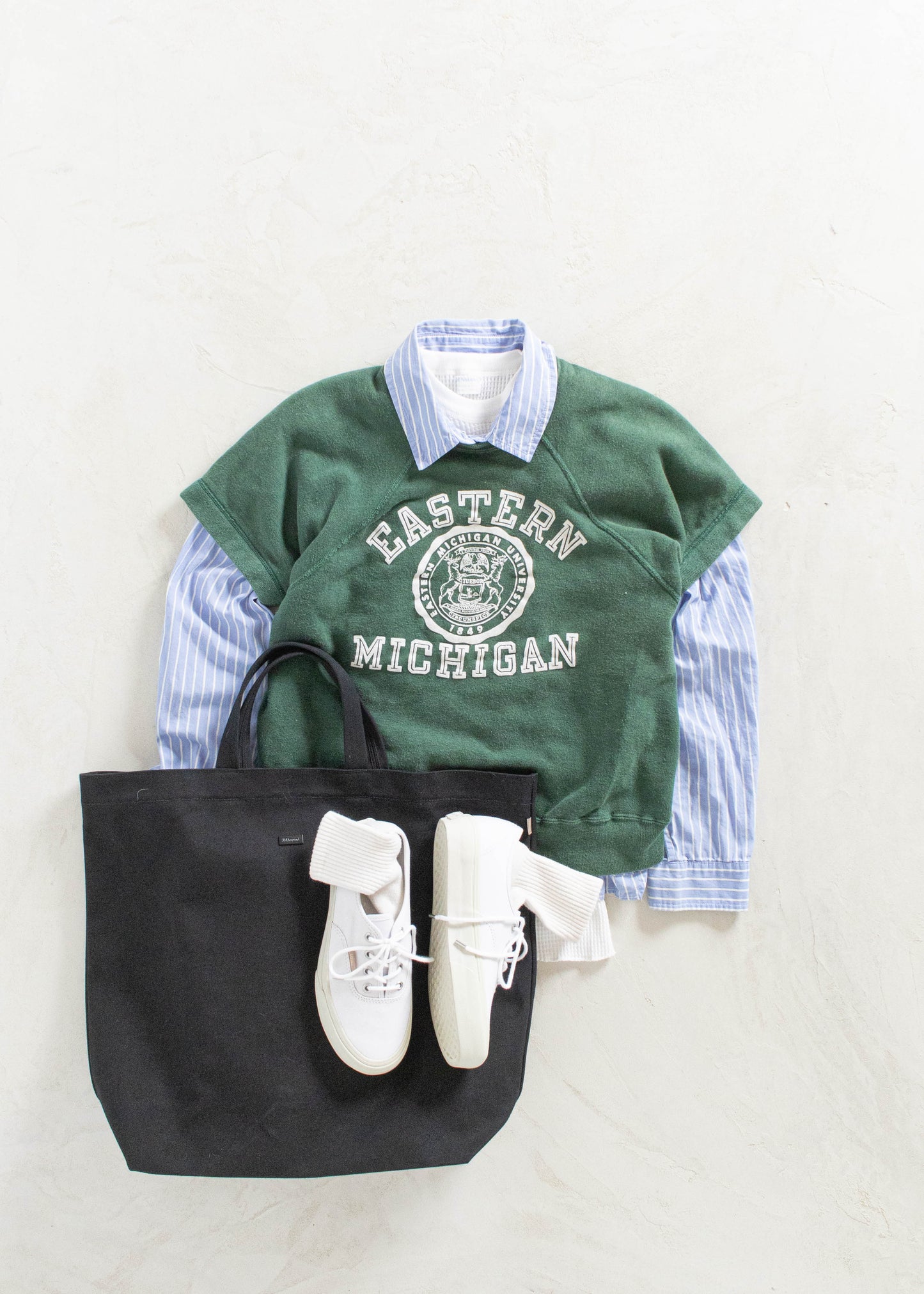 Vintage 1960s Eastern Michigan Short Sleeve Sweatshirt Size XS/S