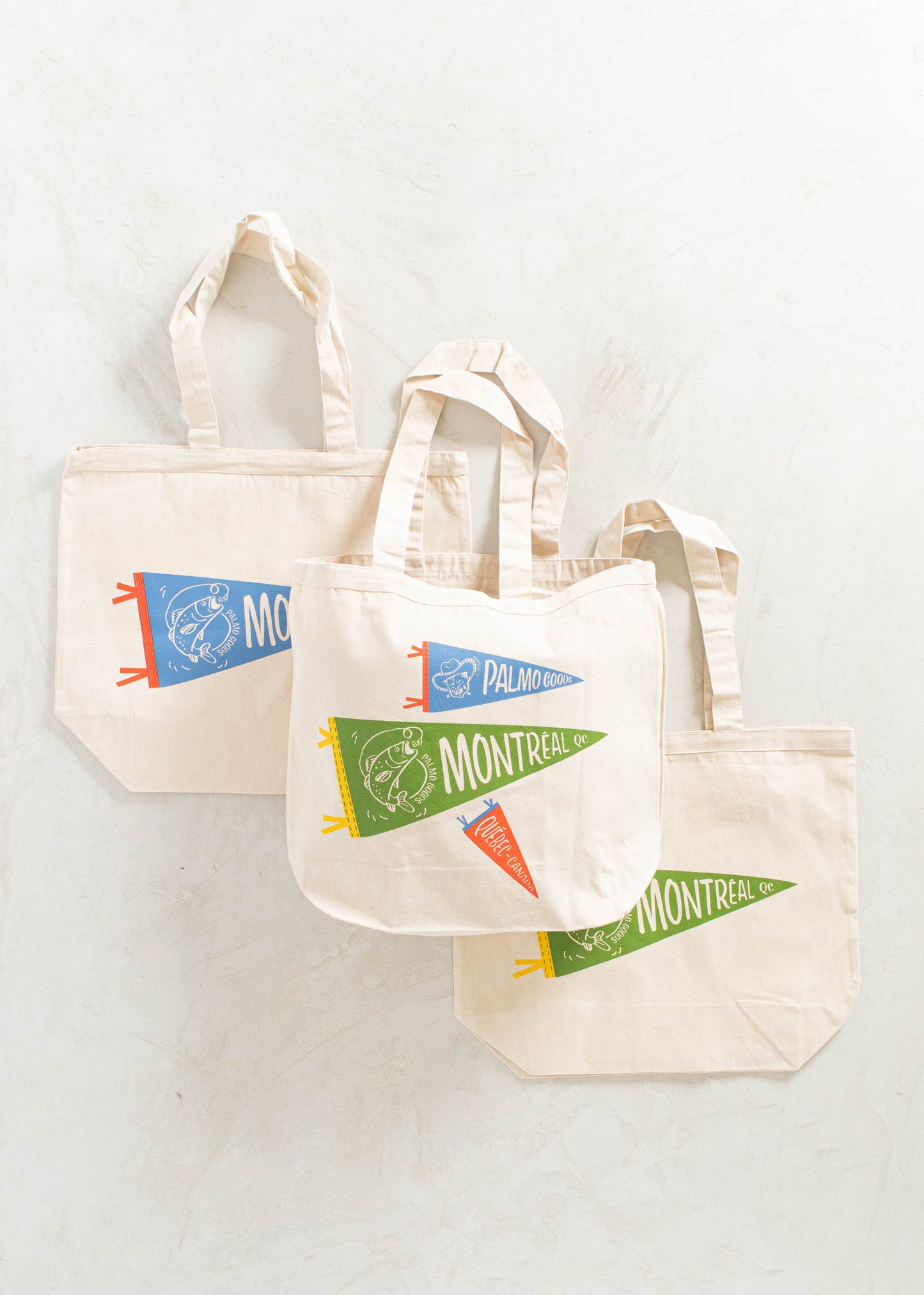 Palmo Goods Souvenir Pennant Tote — Blue