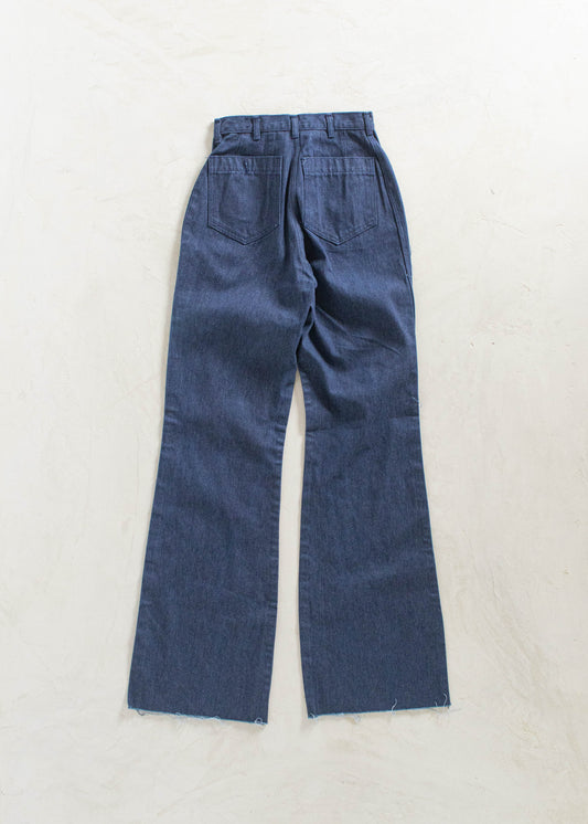 Vintage 1970s US Navy Denim Type I Sailor Pants Size Women's 23