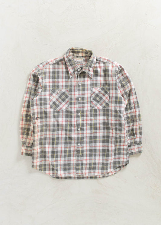 Vintage Cotton Flannel Button Up Shirt Size L/XL