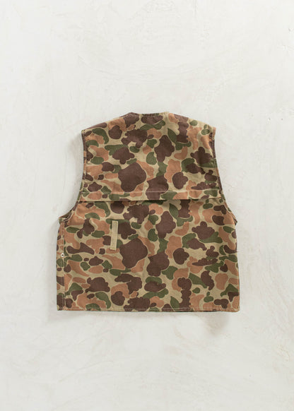 Vintage Woodland Frog Camo Hunting Vest Size L/XL