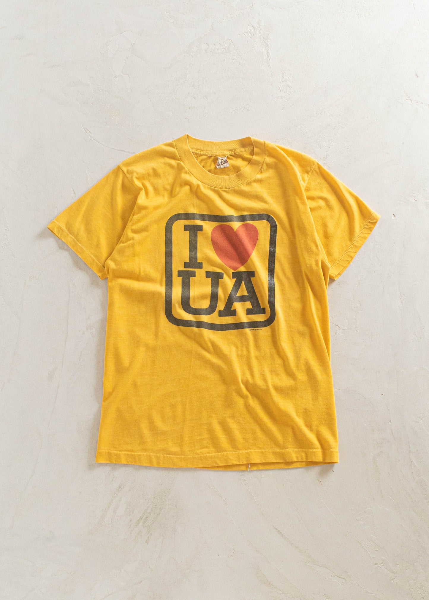 1980s Screen Stars I Love UA Souvenir T-Shirt Size S/M