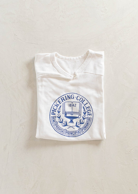 1980s Pickering College Souvenir T-Shirt Size XS/S