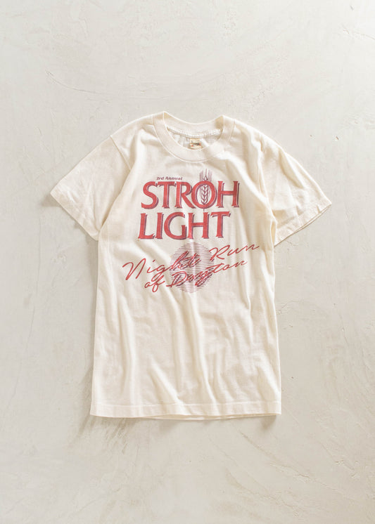 1980s Stroh Light Night Run Of Dayton T-Shirt Size XS/S