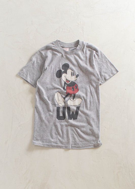 Vintage 1980s Collegiate Pacific Mickey Mouse T-Shirt Size 2XS/XS