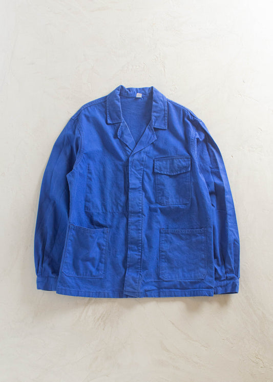 1980s Bleu de Travail French Workwear Chore Jacket Size M/L