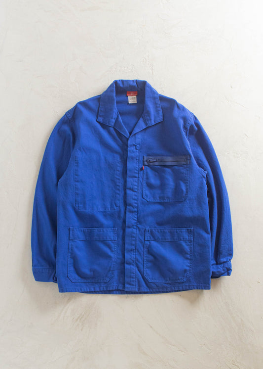 1980s Adolphe Lafont Bleu de Travail French Workwear Chore Jacket Size M/L