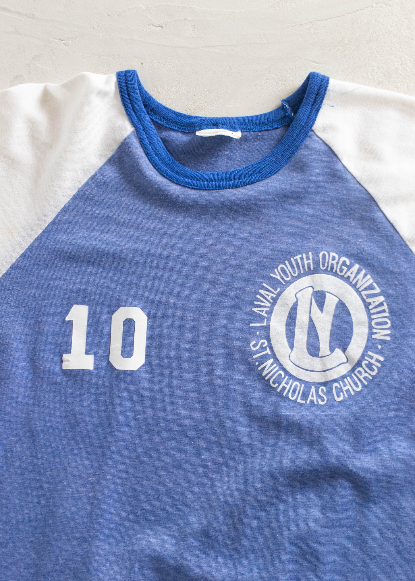 1980s Laval Youth Organization Baseball Raglan T-Shirt Size S/M