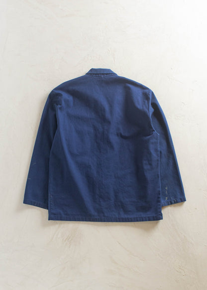 1980s Bleu de Travail French Workwear Chore Jacket Size L/XL