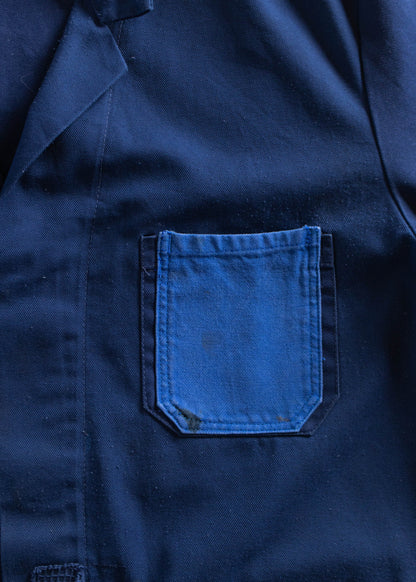 1980s Bleu de Travail French Workwear Chore Jacket Size L/XL