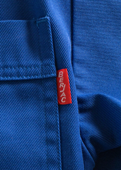 1980s Ber Jac Bleu de Travail French Workwear Chore Jacket Size M/L