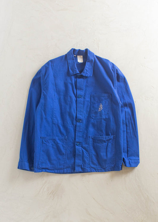 1970s Bleu de Travail French Workwear Chore Jacket Size S/M