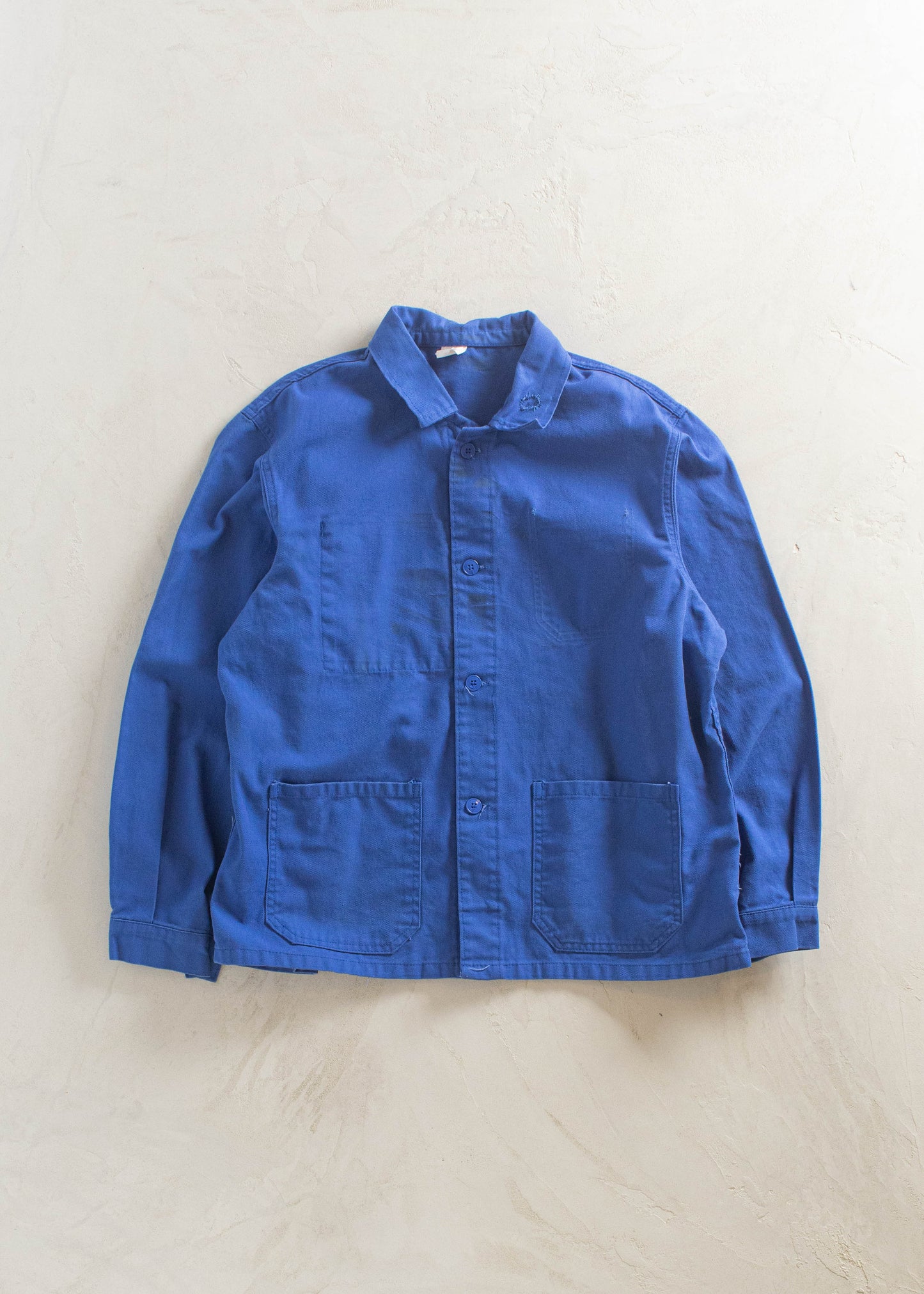 1980s Bleu de Travail French Workwear Chore Jacket Size M/L