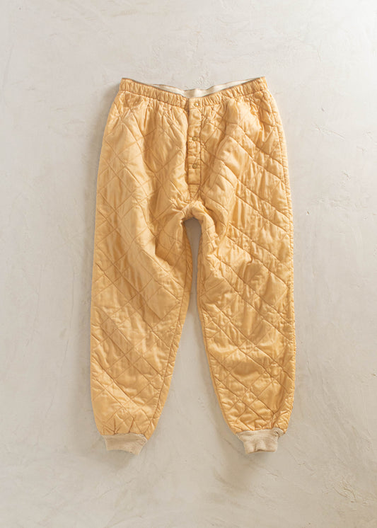 Vintage 1980s Quilted Liner Pants Size L/XL