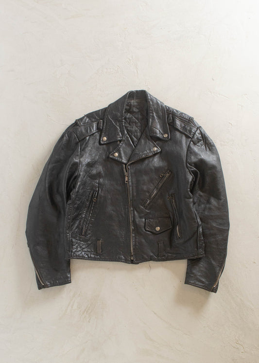 1980s Leather Perfecto Motorcycle Jacket Size M/L