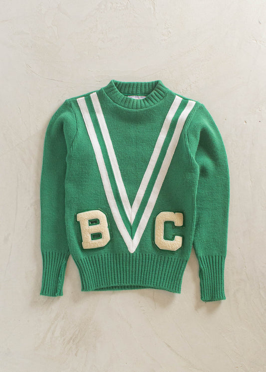 1970s East-Tenn Varsity Letterman Pullover Sweater Size XS/S