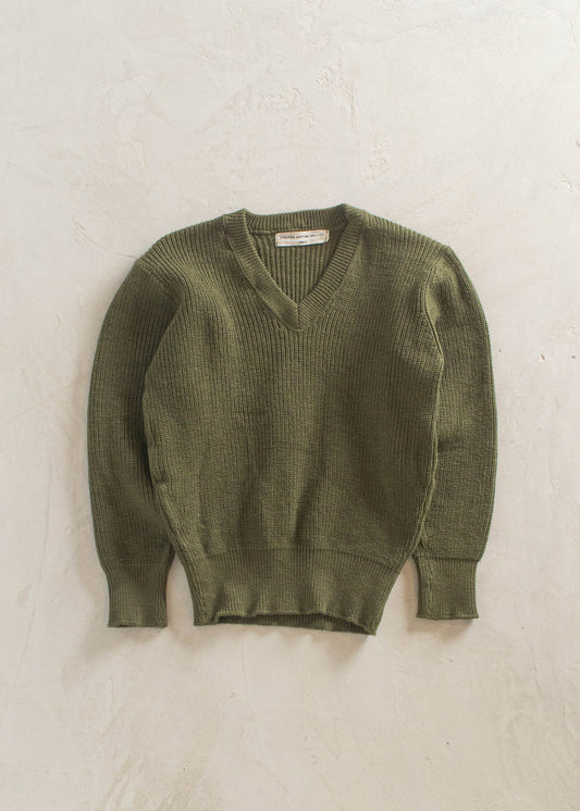 1980s Military Wool Pullover Sweater Size 2XS/XS