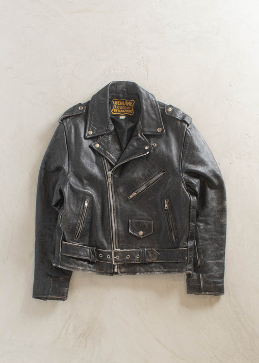 1980s Leather Perfecto Motorcycle Jacket Size S/M