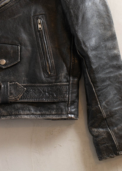 1980s Leather Perfecto Motorcycle Jacket Size S/M