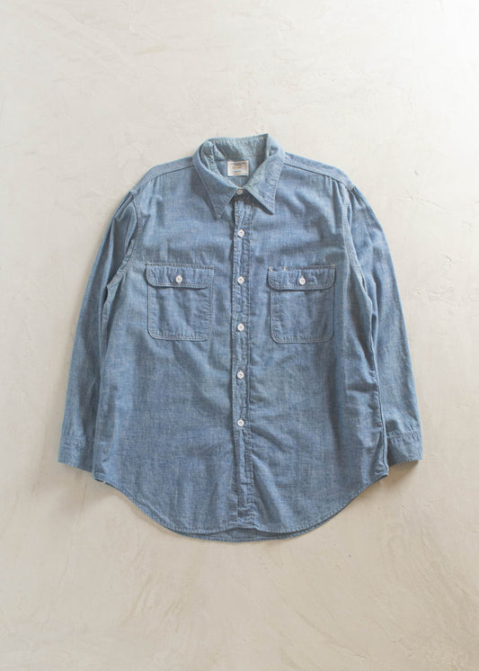 1970s Big Mac Chambray Long Sleeve Button Up Shirt Size L/XL