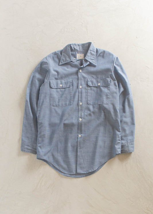 1970s Big Mac Selvedge Chambray Long Sleeve Button Up Shirt Size XS/S