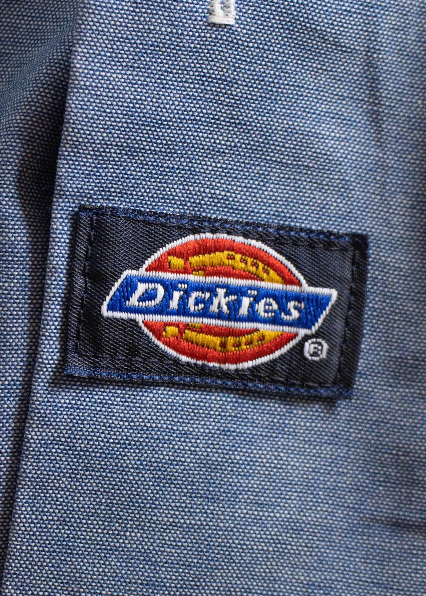 Dickies Chambray Short Sleeve Button Up Shirt Size L/XL