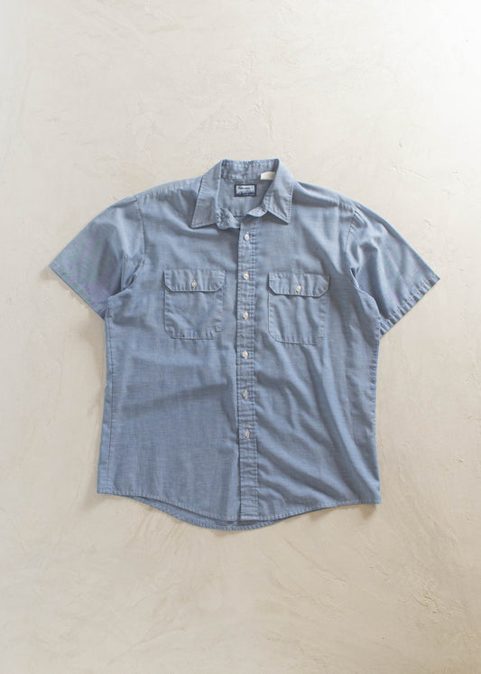 1970s Fieldmaster Chambray Short Sleeve Button Up Shirt Size XL/2XL