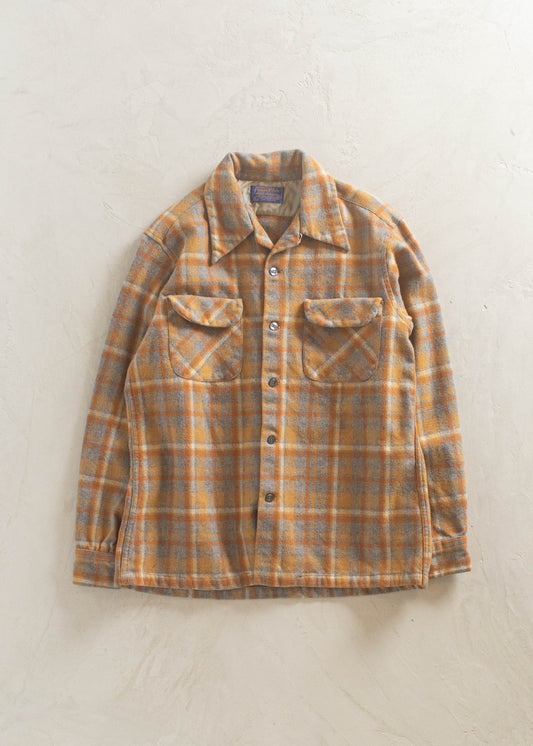 1970s Pendleton Wool Flannel Button Up Shirt Size S/M