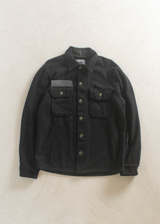 1980s Military OG 108 Overdyed Wool Button Up Shirt Size S/M