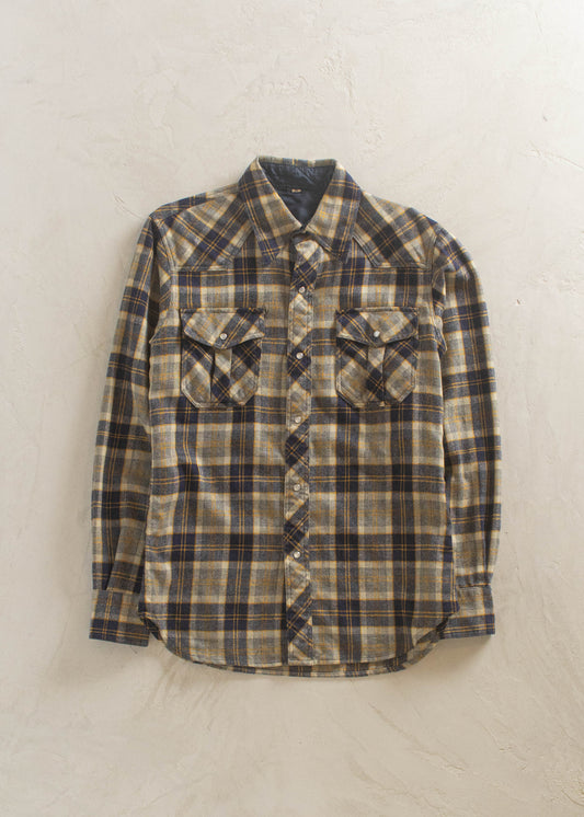 1980s Flannel Button Up Shirt Size S/M