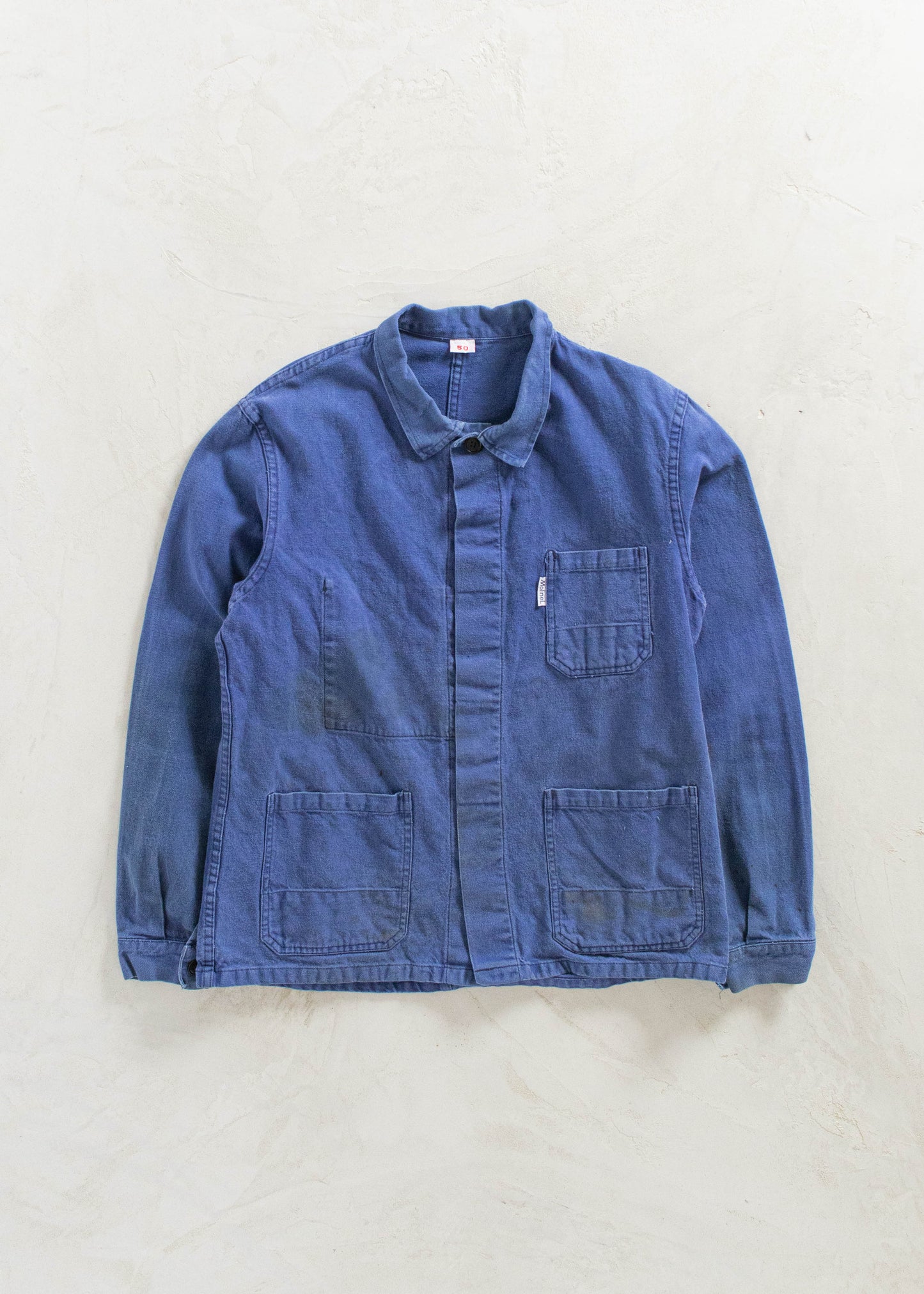 Vintage 1980s Molinel Bleu de Travail French Workwear Chore Jacket Size M/L