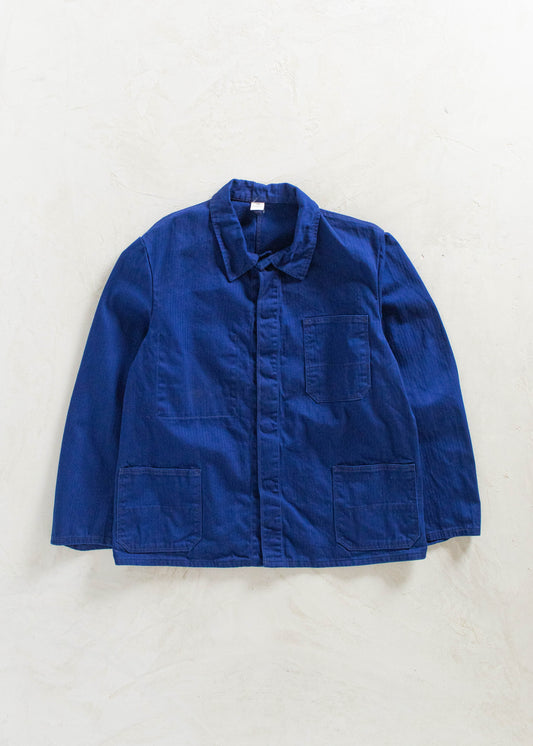 Vintage 1980s Bleu de Travail European Workwear Chore Jacket Size L/XL