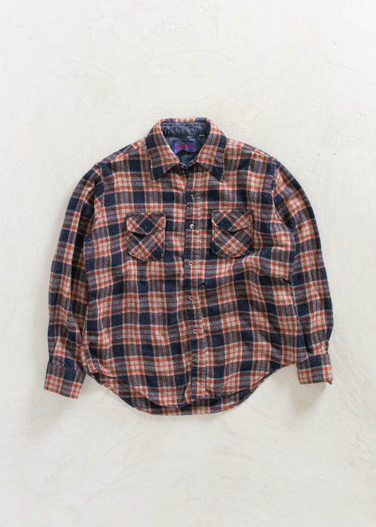 Vintage Wool Flannel Button Up Shirt Size M/L