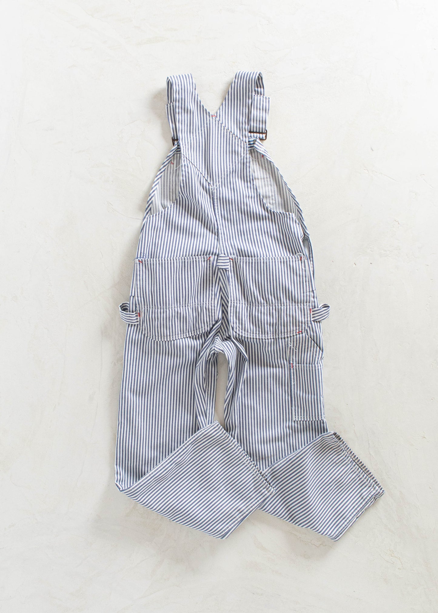 Vintage 1970s Big Mac Hickory Stripe Tool Belt Overalls Size S/M