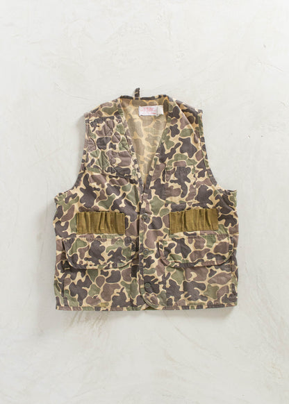 Vintage 1970s Saftbak Frog Camo Hunting Vest Size M/L