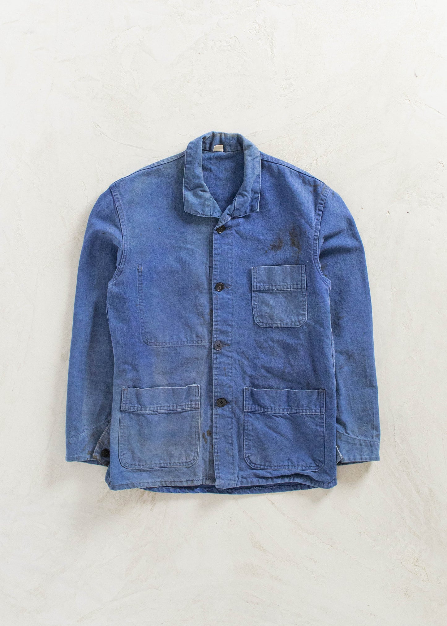 Vintage 1980s Bleu de Travail French Workwear Chore Jacket Size XS/S