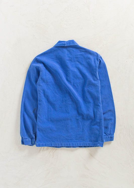 Vintage 1980s Bleu de Travail French Workwear Chore Jacket Size XS/S