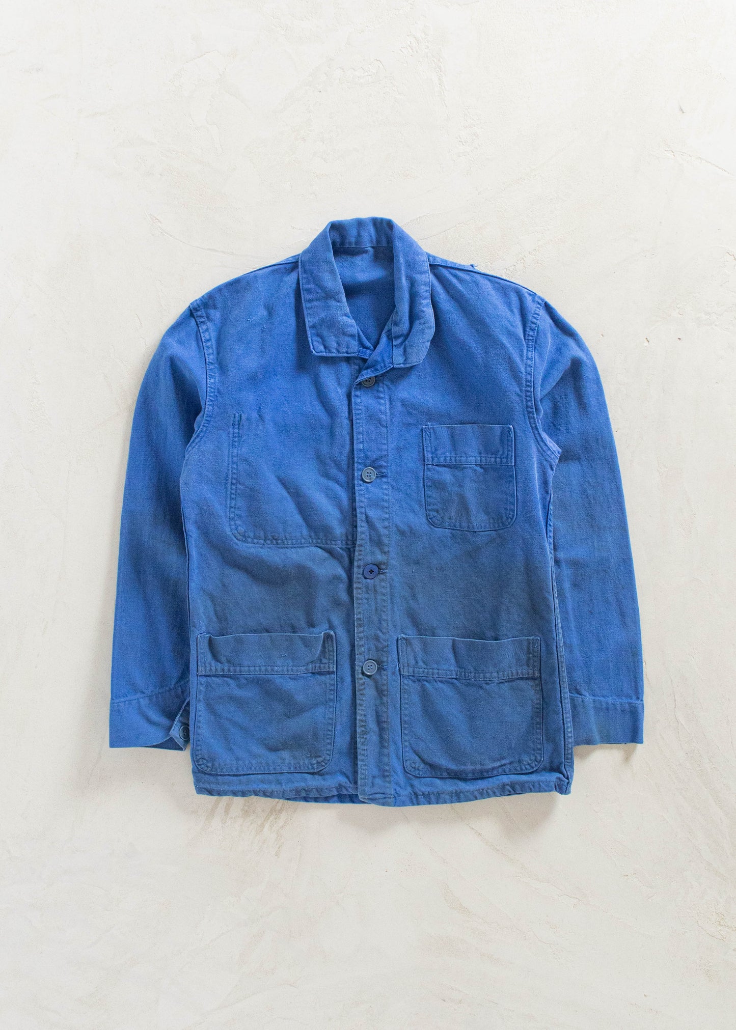 Vintage 1980s Bleu de Travail French Workwear Chore Jacket Size S/M