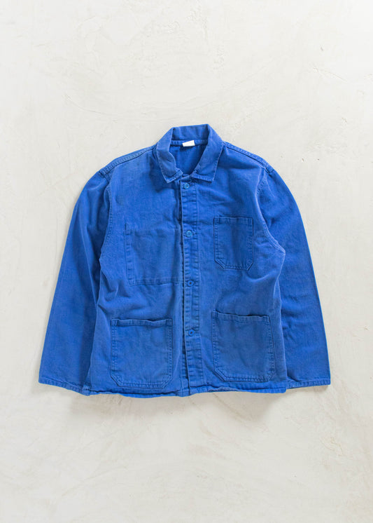 Vintage 1980s L'ideal Bleu de Travail French Workwear Chore Jacket Size S/M