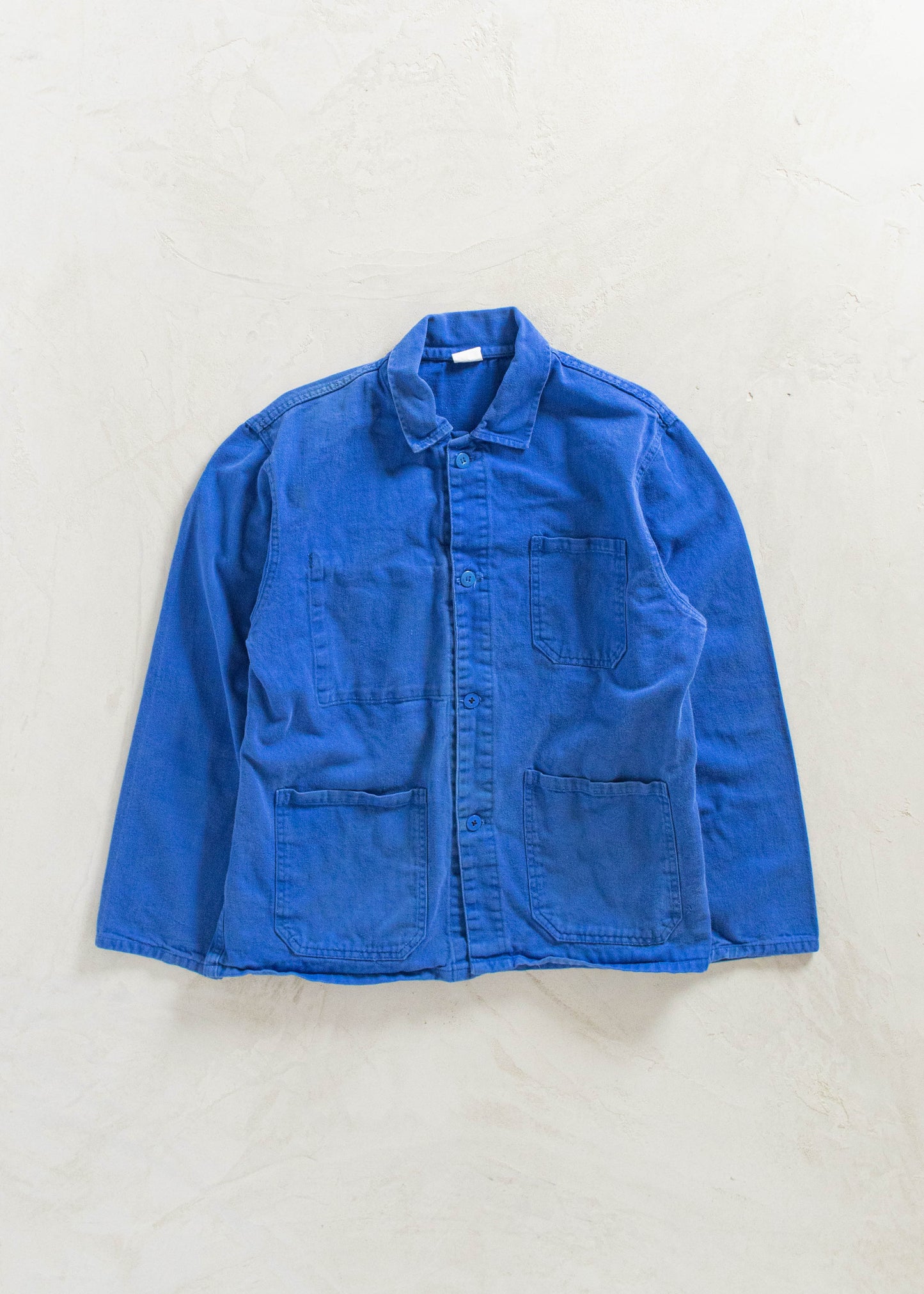 Vintage 1980s L'ideal Bleu de Travail French Workwear Chore Jacket Size S/M