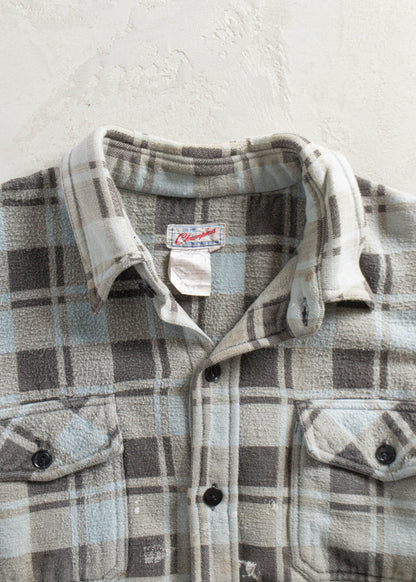 Vintage 1980s Champion Cotton Flannel Button Up Shirt Size S/M