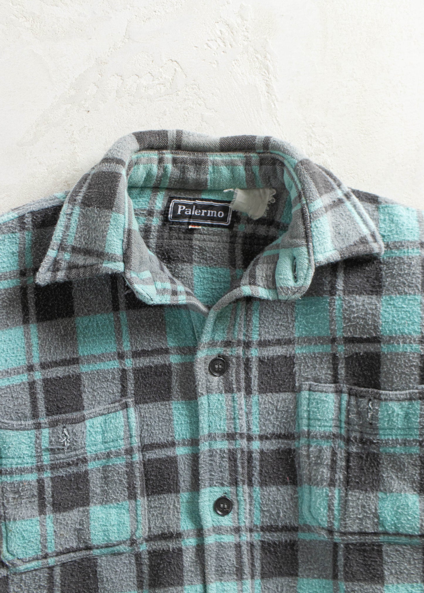 Vintage 1980s Palermo Cotton Flannel Button Up Shirt Size S/M