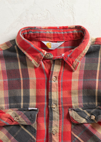 Vintage Carhartt Cotton Flannel Button Up Shirt Size L/XL