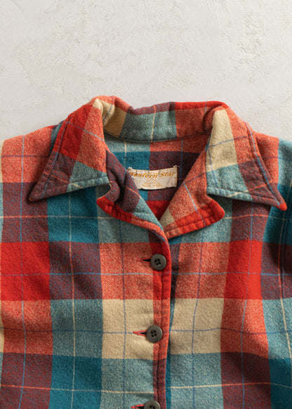 Vintage 1970s Western Star Wool Flannel Button Up Shirt Size XS/S