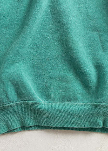 Vintage 1960s Single V Raglan Sleeve Green Sweatshirt Size S/M