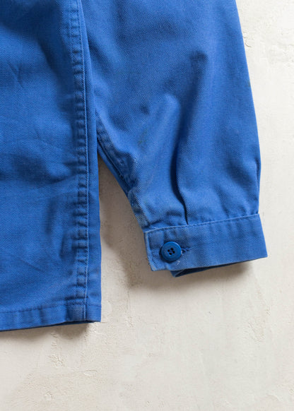 Vintage 1980s Le Mont Carmel Bleu de Travail French Workwear Chore Jacket Size S/M